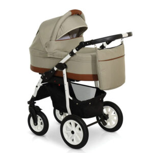 Krausman Sistema de viaje 3 in 1 Jet Beige Silla de paseo, Carrito con capazo y Silla de coche Design Made In Germany - Imagen 6