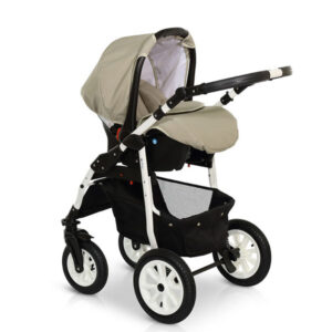 Krausman Sistema de viaje 3 in 1 Jet Beige Silla de paseo, Carrito con capazo y Silla de coche Design Made In Germany - Imagen 4
