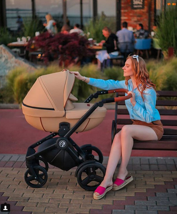 Krausman Sistema de viaje 3 in 1 Topaz Lux Beige Silla de paseo, Carrito con capazo y Silla de coche Design Made In Germany